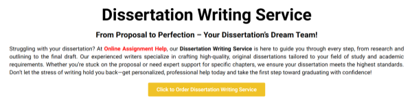 Dissertation Writing Service