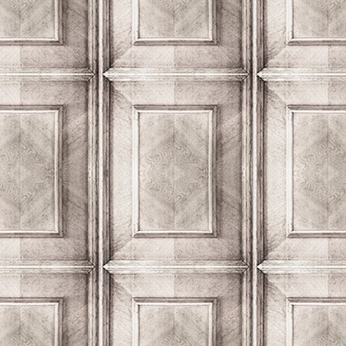 Bleached Dutch Inlay Panelling Wallpaper -SALE